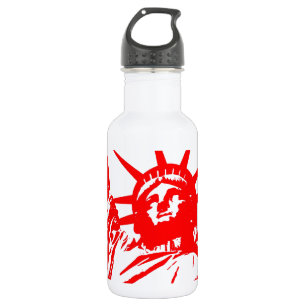 Botella De Agua Ladrón de arte pop rojo y blanco