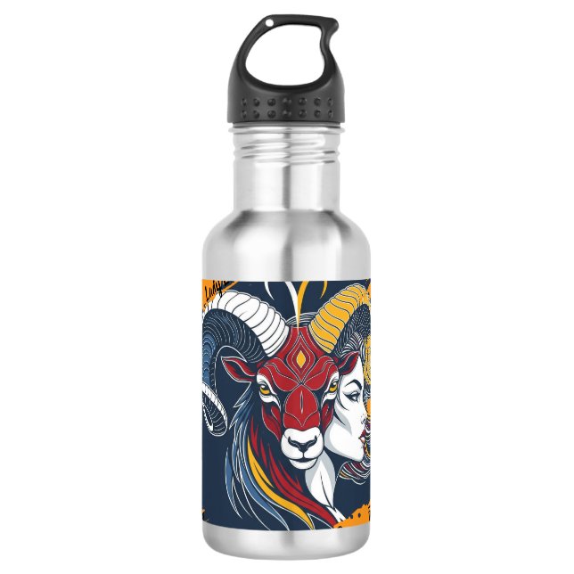 Botella de Agua Lady Aries - Water Bottle Zodíaco (Anverso)