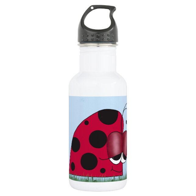 Botella De Agua Ladybug gracioso y eufórico (Anverso)