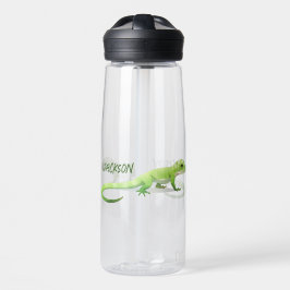 Botella De Agua Lagarto Amistoso Con Tu Nombre