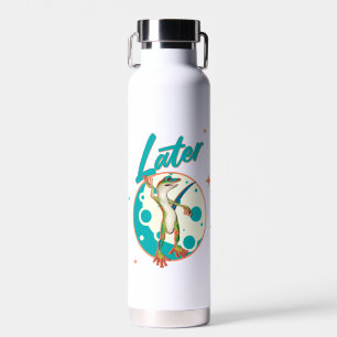 Botella De Agua Lagarto Divertido Más Tarde Humor Procrastinación