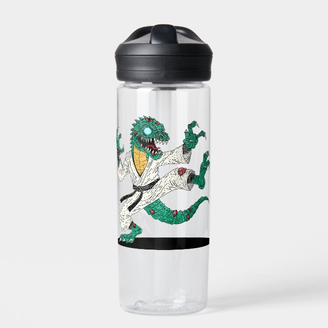 Botella De Agua Lagarto Zombie Kung Fu (Delante)
