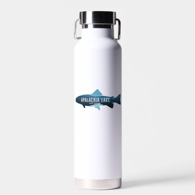 Botella De Agua Lago Apalachia Carolina del Norte Pesca (Delantero)