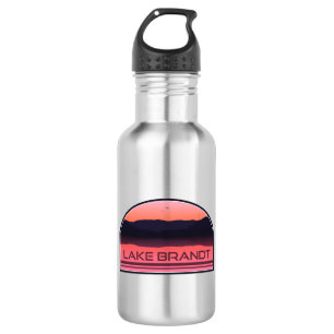 Botella De Agua Lago Brandt North Carolina Amanecer Rojo