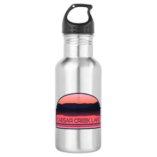Botella De Agua Lago Caesar Creek Ohio Amanecer Rojo