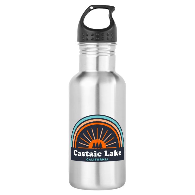 Botella De Agua Lago Castaic California Arcoíris (Anverso)