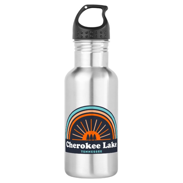 Botella De Agua Lago Cherokee Arcoiris Tennessee (Anverso)