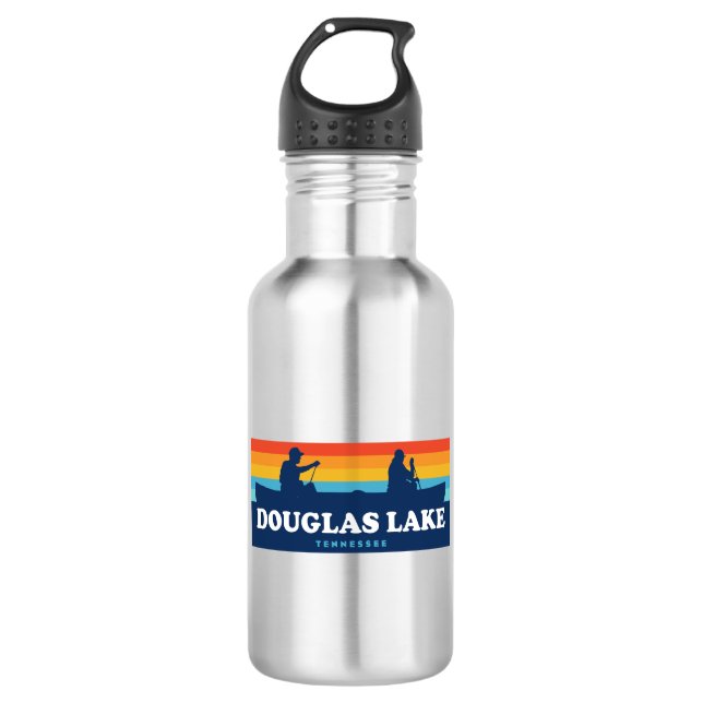 Botella De Agua Lago Douglas Tennessee Canoe (Anverso)