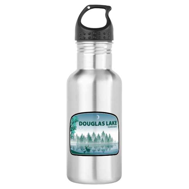 Botella De Agua Lago Douglas Tennessee Ciervos (Anverso)