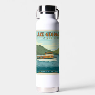 Botella De Agua Lago George, Nueva York   Barco de época