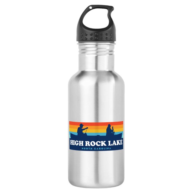 Botella De Agua Lago High Rock North Carolina Canoe (Anverso)