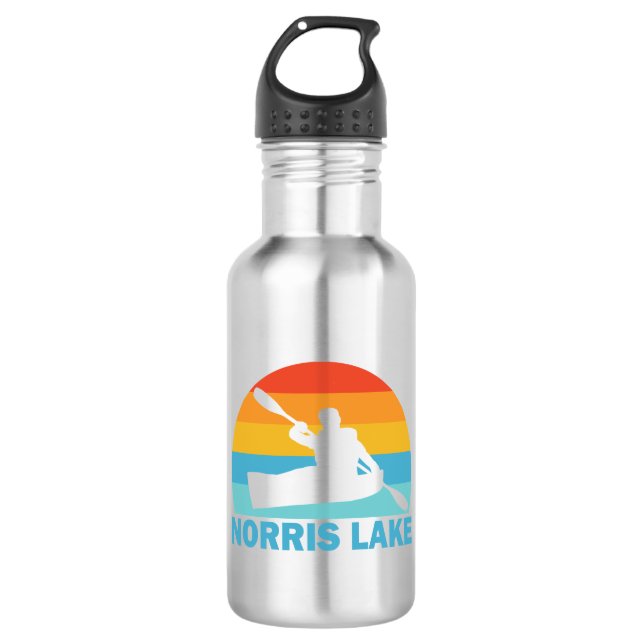 Botella De Agua Lago Norris Tennessee Kayak (Anverso)