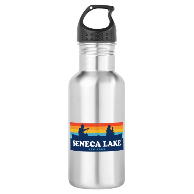 Botella De Agua Lago Seneca Canoe Nueva York (Anverso)