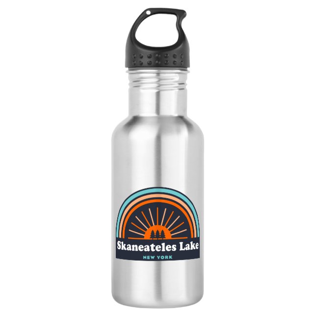 Botella De Agua Lago Skaneateles Arcoiris de Nueva York (Anverso)