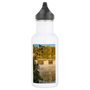 Botella De Agua Lago Springfield Pesca Otoño De Acero Inoxidable W