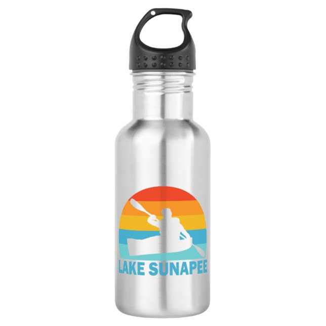 Botella De Agua Lago Sunapee New Hampshire Kayak (Anverso)