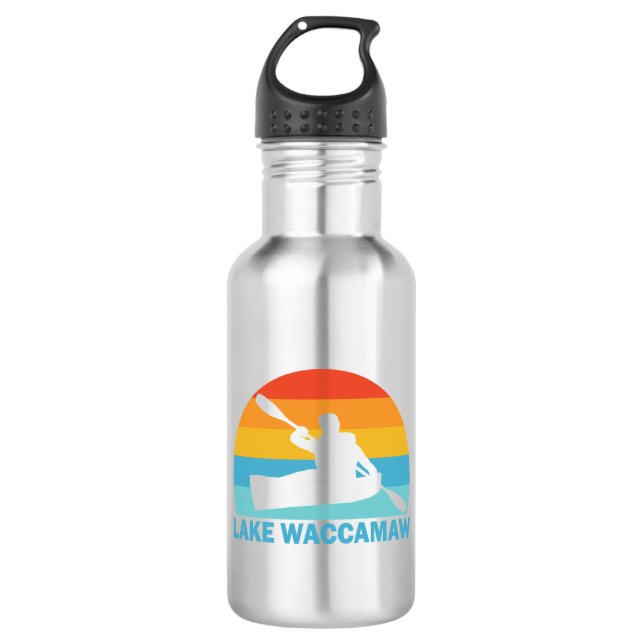 Botella De Agua Lago Waccamaw Carolina del Norte Kayak (Anverso)