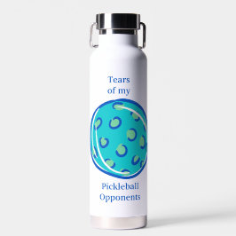 Botella De Agua Lágrimas de mis opositores al pellebol azul