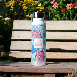 Botella De Agua Lágrimas de mis opositores al pellebol azul