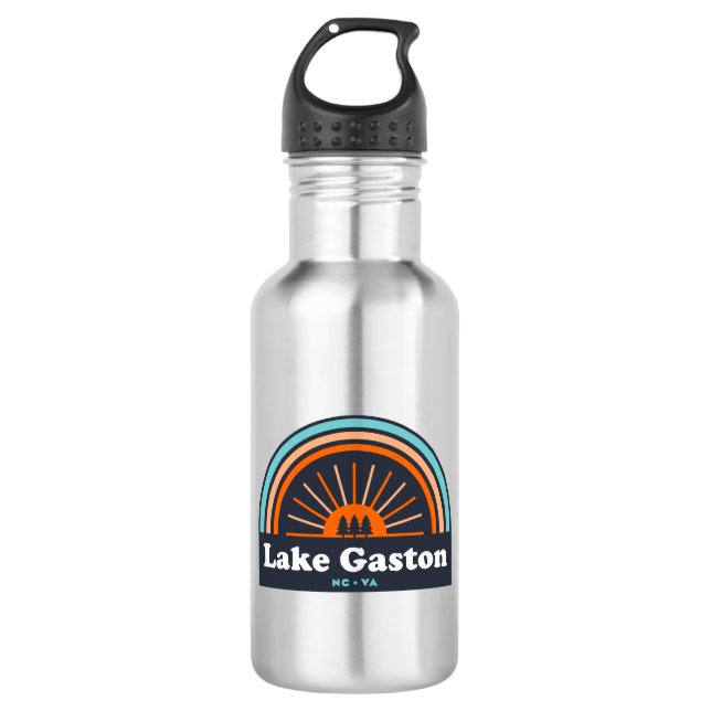 Botella De Agua Lake Gaston North Carolina Virginia Rainbow (Anverso)