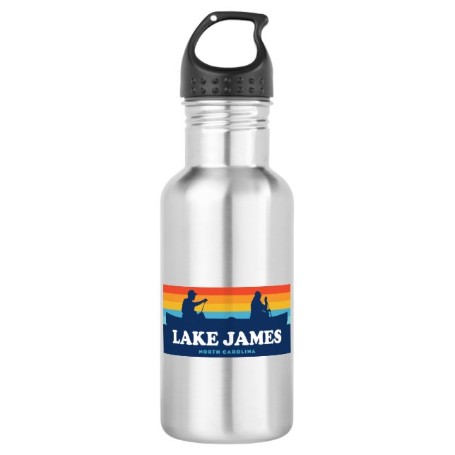 Botella De Agua Lake James North Carolina Canoe (Anverso)