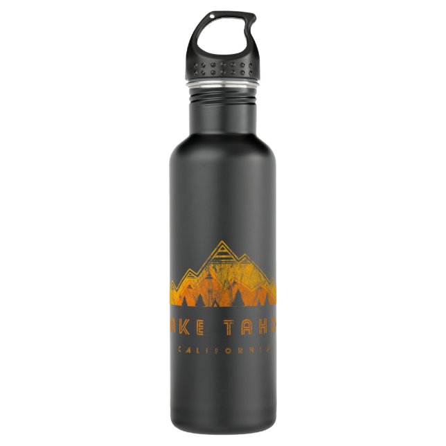 Botella De Agua Lake Tahoe California Retro (Anverso)