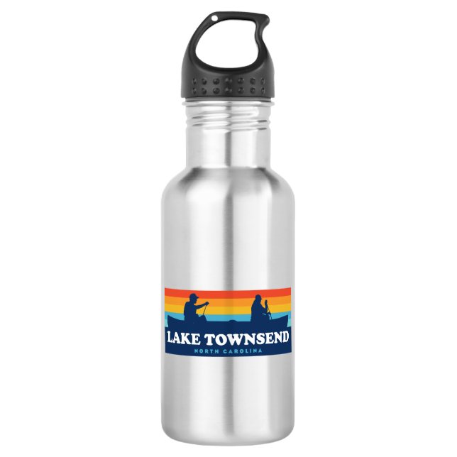 Botella De Agua Lake Townsend North Carolina Canoe (Anverso)