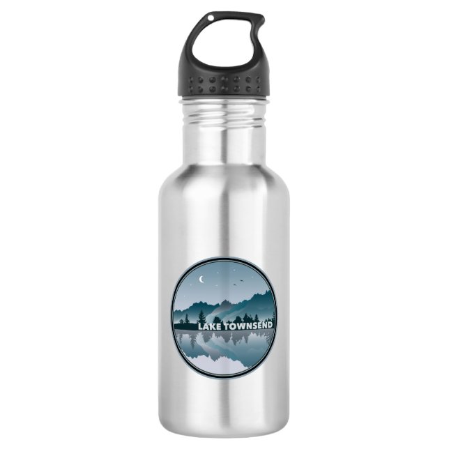 Botella De Agua Lake Townsend North Carolina Reflection (Anverso)