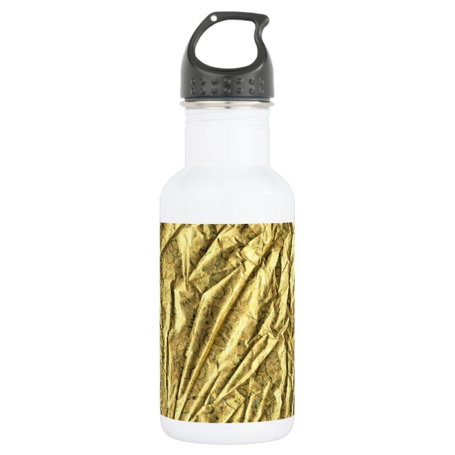 Botella De Agua Lámina de oro brillante (Anverso)