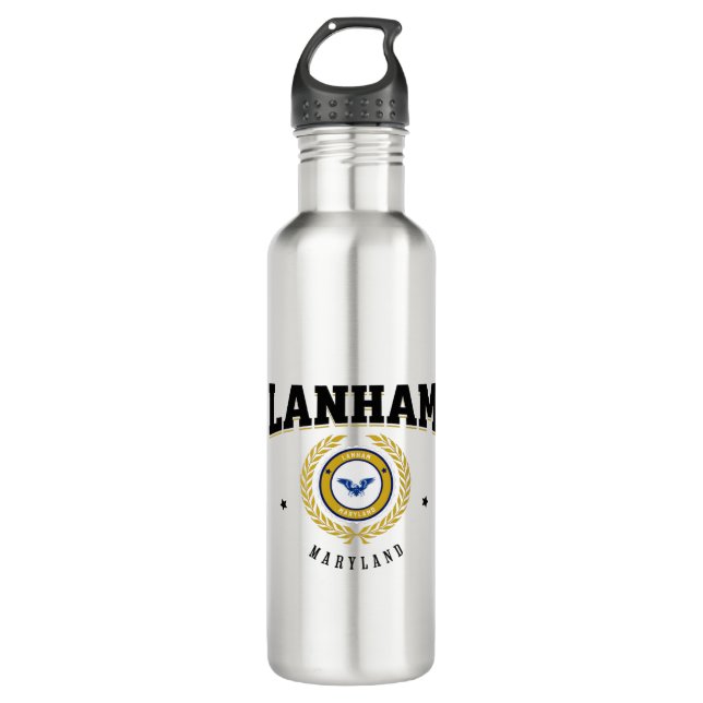Botella De Agua Lanham Maryland Black (Anverso)