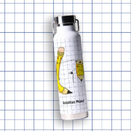 Botella De Agua Lápiz de suministros escolares dibujado a mano