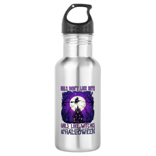 Botella De Agua Las chicas no les gustan a los brujos de Halloween