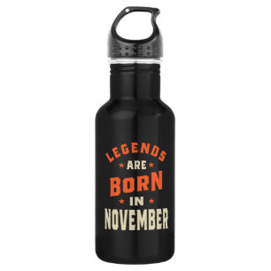 Botella De Agua Las leyendas nacen en noviembre - Noviembre Cumple