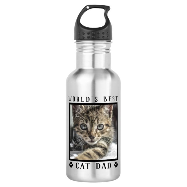 Botella De Agua Las mejores fotos de Mascotas de gatos del mundo (Anverso)