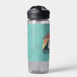 Botella De Agua Las montañas de los pasteles antiguos llaman monog