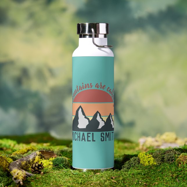 Botella De Agua Las montañas de los pasteles de época llaman cielo (Exterior)