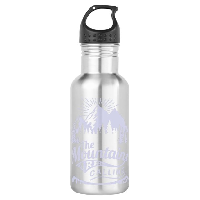 Botella De Agua Las montañas están llamando y debo ir (Anverso)