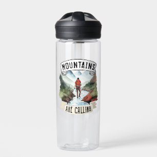 Botella De Agua Las montañas llaman aventura senderismo camping