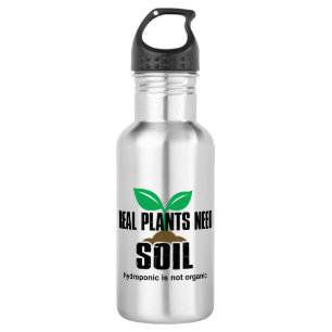 Botella De Agua Las Plantas Reales Necesitan Hidroponic Del Suelo