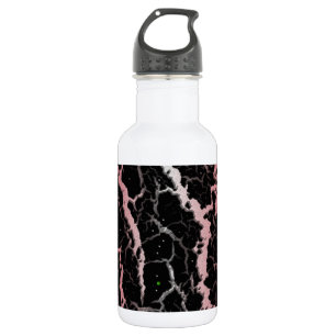 Botella De Agua Lava Espacial Agrietada - Blanco/Coral