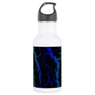 Botella De Agua Lava Espacial Agrietada - Verde/Azul