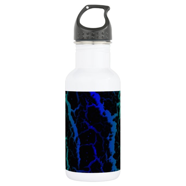 Botella De Agua Lava Espacial Agrietada - Verde/Azul (Anverso)