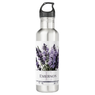 Botella De Agua Lavanda con color de agua personalizada