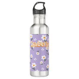 Botella De Agua Lavender Daisy Floral Pattern 