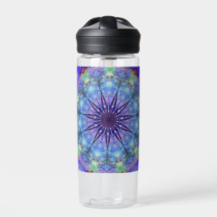 Botella de agua Lavender Starburst Mandala