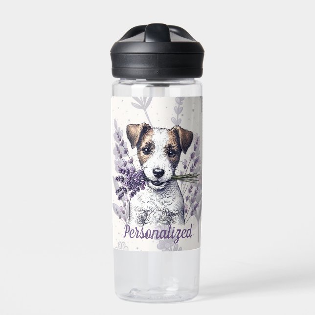 Botella De Agua Lavender Terrier Love (Delante)