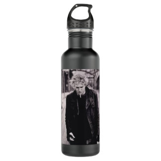Botella De Agua Layne Staley Alicee en negro y blanco