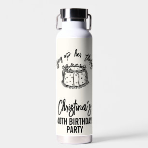 Botella De Agua Lazo Negro Atando Sus Treinta Cumpleaños 40