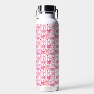 Botella De Agua Lazos y rayas pastel femeninos