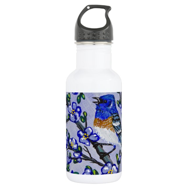 Botella De Agua Lazuli Bunting (Anverso)